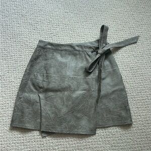 Mint Vanilla Women’s Leather Wrap Tie Skirt
